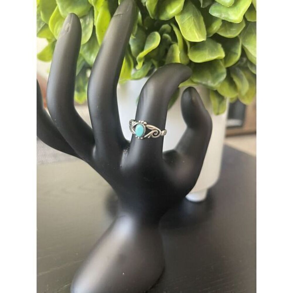 Vintage Native American Sterling with Turquoise Ring Sz 6.25‎